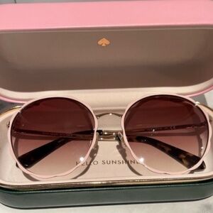 ♠️NWT/Kate Spade Cannes round frame Pink/Tortoise Sunglasses